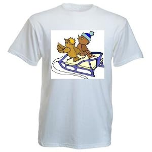 Cotton T-Shirt With sledding image