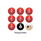 Philadelphia Phillies MLB Licensed Billiards Ball Set of 9 (7 Team, 1 Cue,1 Eight Ball)