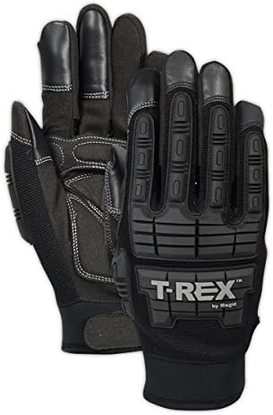MAGID T-REX Primal Series Light-Duty Mechanic’s Impact Glove, 1 Pairs, Size 8/Medium (TRX606)