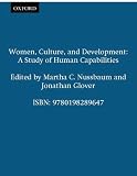 Women, Culture, and Development: A Study of Human Capabilities (Studies in Development Economics)