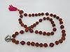 Shiva Om Mala Rudraksha Pink Jade Yoga Meditation 54 + 1 Japa Beads