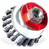 Heavy-Duty 4" Twist-Wire Brush Cup for Grinders