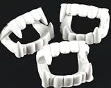 12 White Vampire Fangs, Plastic Teeth, Costume Accessory Party Favors