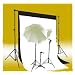 CowboyStudio Photography and Video Continuous Triple Lighting Kit, Backdrop Support System, Black & White Muslin Backdrops and Carry Case for Support System