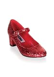 2 Inch Heel Glitter Single Strap Pump