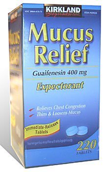 HealthPersonalCare: 220 Tabs 400 mg Guaifenesin Expectorant Mucus Thinner Mucus Relief Compare to Active Ingredients in Mucinex