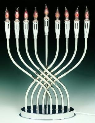 Illumination Electric Menorah Silver Plated