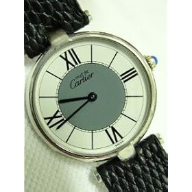 Antique Vintage: Pre-owned Mens Cartier Watch Vermeil Tank Two-Tone Dial Swiss Quartz Movement... by Cartier