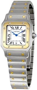 Cartier Santos Two-Tone 18kt Yellow Gold and Steel Mens Watch W20011C4