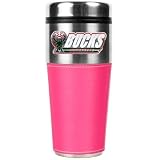 NBA Milwaukee Bucks 16-Ounce Stainless Steel Travel Tumbler with Pink Sleeve