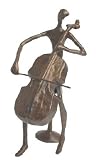 Cello Player Bronze Figurine