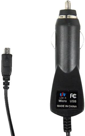 Black Micro-USB Micro USB V9 Car Charger Compatible for LG Optimus Dynamic II (2) L39C in Shine Wireless Packaging