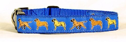 Designer Bull Mastiff Dog Collar - Orange Bull Mastiff Collar - XX-Large (XXL) - Made in USA