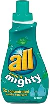 All Small & Mighty, Triple Concentrate Liquid Laundry Detergent, Fresh Rain, 32 loads per bottle