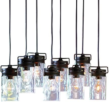 Vallymede 7.7-in Aged Bronze Hardwired Standard Multi-Pendant Light with Clear Glass Shade Bottle