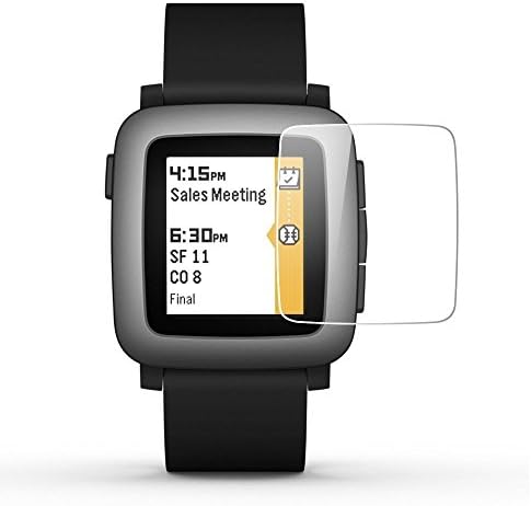 Pebble Time Screen Protector,TYDEUS TYDEUS Ultra-thin Explosion-proof Anti-Scratch Full Coverage HD Clear Screen Protector for Pebble Time Smartwatch(2 pcs)
