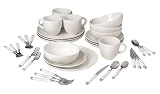 Pfaltzgraff Sand and Seas Sail 36-Piece Dinnerware Flatware Place Setting, Service for 4