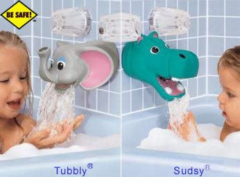 Tubbly Bubbly Bathtub Spout Safety Cover Design: Hippo