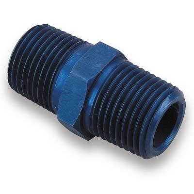 Earl's 991201 Blue Anodized Aluminum Female 1/8 NPT to 1/4 NPT Male Pipe Bushing Reducer