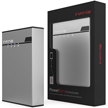 Portable Charger Power Bank for Samsung Galaxy S5, Galaxy S6, Galaxy S7, Galaxy Grand Prime (Silver)