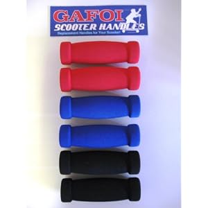 New Replacement Scooter Handle Grips for Razor Scooters – (Multi-Pack) (Red/Blue/Black)