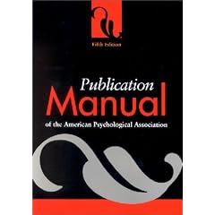 Publication Manual of the American Psychological Association