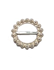 Sterling Silver Scandinavian Norwegian Bunad Button Daisy Pin