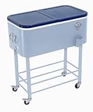 Rio Brands Entertainer Jr. Rolling Party Cooler (77 Quarts, Blue)