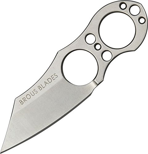 Brous Blades Silent Soldier Ranger Stonewash Fixed Blade Neck Knife, SS-RANGER V1 STONEWASH