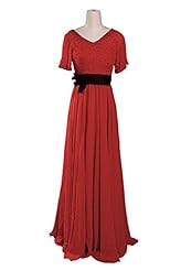 Elbow Length Sleeves Chiffon/Satin Short Beaded  Dress