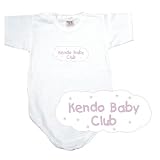 BABY BODYSUIT WHITE  PINK CLOUD KENDO CLUB  3 - 6 Months