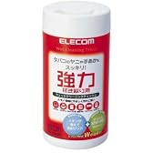 ELECOM 強力タイプウェットクリーニングティッシュ60枚入り WC-JU60N