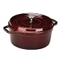 Staub Cast-Iron 2-1/2-Quart Round "La Cocotte" French Oven, Grenadine