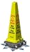 Hurricone Cordless Wet Floor Drying System with 36 Bi-Lingual Safety Yellow Caution Cone with Pictogram; Battery Operated; Helps Prevent Slips and Falls in the workplace and protects employees, customers and employers by drying wet surface in any setting such as restaurants, hotels, airports, office lobbies, hallways, restrooms, and kitchens.