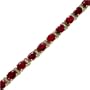 14k Yellow Gold 10.91 Ct Ruby & 0.48 Ct Diamond Bracelet **FREE SHIPPING**