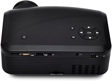 Fastle Portable Mini LCD LED Video Projector Full Color with USB VGA HDMI AV for Party,Home Entertainment,Black
