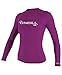 O'Neill UV Sun Protection Womens Basic Skins Long Sleeve Crew Sun Shirt Rash Guard, Fox Pink, X-Large