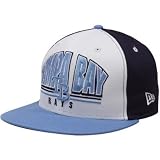 New Era Tampa Bay Rays Men's Monolith 9FIFTY Snapback Hat - White/Light Blue
