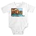 Onesie with water, buffalo, musk, pond, horns, ox, drinking