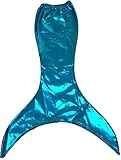 Little Girls Three Pieces Mermaid Tail Swimmable Costume Swimsuit Long Princess Dress (120cm/5T, Turquoise )
