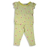 B.T. Kids - Infant Baby Girls Short Sleeved Cotton Pajama Set, Yellow