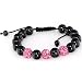 Pink Crystal Shamballa Bracelet Unisex