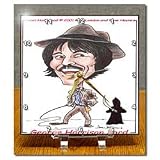 Londons Times Funny Panel Hollywood Cartoons - George Harrison Ford - Desk Clocks