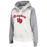 NCAA Dayton Flyers Ladies Stone-Ash Mesa Logo Pullover Hoodie Sweatshirt