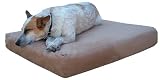 Max Comfort Memory Foam Orthopedic Dog Beds 36 x 52 x 6 Extra Large Endure-A-Dog Cuma Azul BLUE WATERPROOF FABRIC COVER For Dogs Over 100 Lbs
