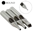 3 Round Tip Professional Grade Stainless Steel Tattoo Tips 