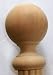 Unfinished Ball Wood Finial for a 1-3/8" dowel rod - 2/pack [CAPITOL CITY LUMBER]