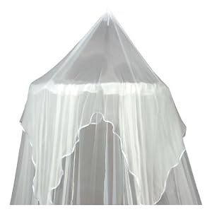 Sarah's Silks Snowy White Silk Canopy