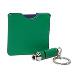 Baekgaard Whistle Key Ring & Pocket Mirror (Kelly/Violet)