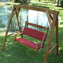 Hatteras Outdoors Double Porch Swing Garnet